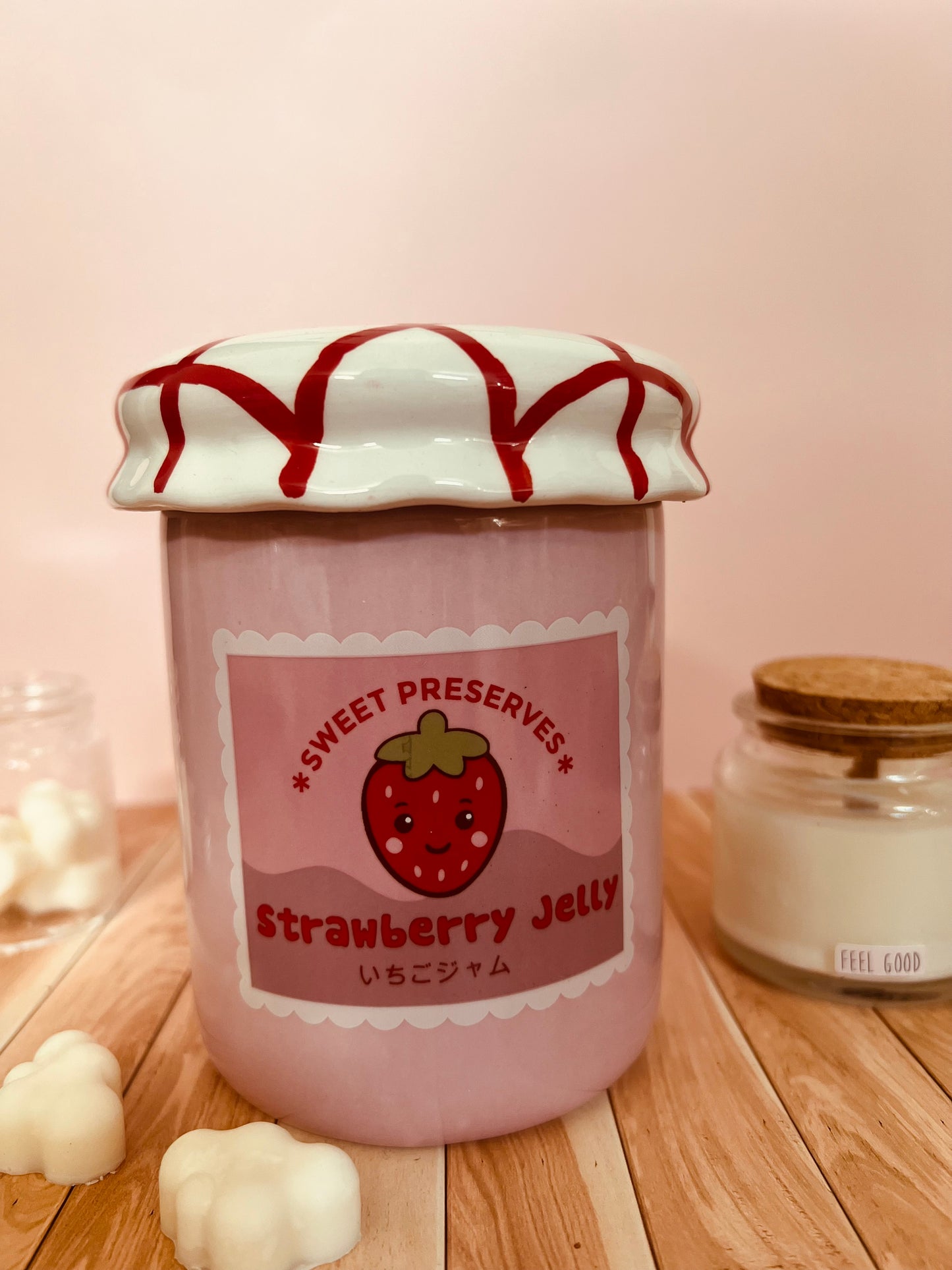 Brucia essenze barattolo di marmellata rosa