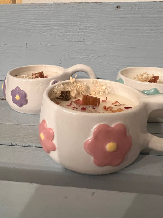 Tazza artigianale FLOWER POWER