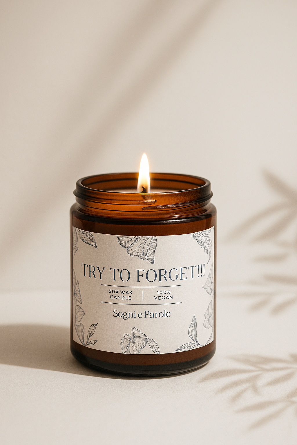 Candela in vaso ambrato 100 gr
